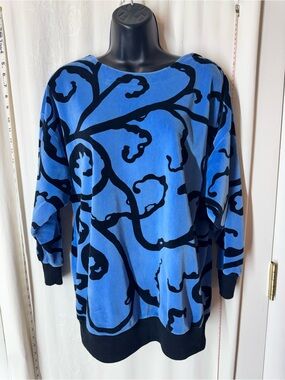 Vintage Michael Carrie Pattern Velour Sweater